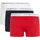 Tommy Hilfiger Signature Essential Um0um02761 Boxershorts 3 Einheiten Desert Sky / White / Primary Red L