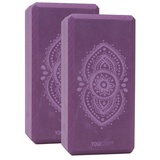 Yogistar Yogablock Basic Art Set Ajna Chakra (2 Stück) Yoga Aubergine Stabil Yogistar EINHEITSGRÖSSE