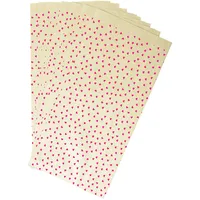 Clairefontaine Packung mit 50 Geschenktüten Kraft, 11x21+5cm, Herzen - Kartonbraun 394106C