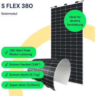 Solarmodul - Flexibel - White - 380Wp