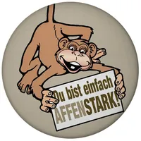 Speecheese AFFE Magnet rund mit Spruch Du bist einfach