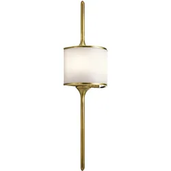 Mona 2-flammige große Wandleuchte - Naturmessing - KL-MONA-L-NBR