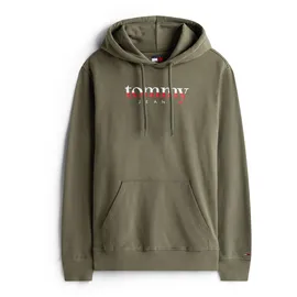 Tommy Hilfiger Tommy Jeans Herren Hoodie Regular Fit, Grün (Pewter Green), M
