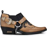 TruClothing.com Herren-Westernschuhe aus echtem Leder mit Schlangenmuster, Wincklepickers Cuban Heel Cowboy, Hellbraun, 46 1/3 EU - 46 EU