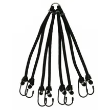car point Gepäckgurt Gepäckspinne Spanngurt, (8 mm, 55 cm), acht-armig mit stabilen Haken schwarz