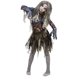 Fun World Kostüm Zombie Ballerina, Schaurig-schönes Kinderkostüm – nicht nur für Halloween blau 146-152