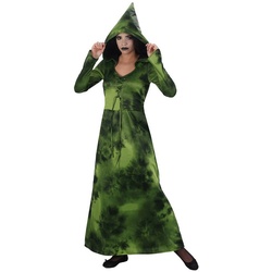 CHAKS Hexen-Kostüm Hexen Kostüm ‚Freya‘ für Damen, Grün grün L