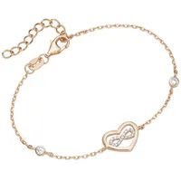 Smart Jewel Armband Herz mit Infinity - Zeichen, Zirkonia