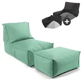 mokebo Sitzsack Mintgrün, 60x65x140 cm, Oeko-Tex®, Gartenmöbel, Gartenstühle, Outdoor-Sitzsäcke