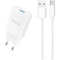 DUDAO A4EU USB-A 2.1A wall charger – white -