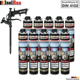 Brunnenschaum 10x 750ml Bauschaum 1x Teflon Pistole Pistolenschaum Montageschaum