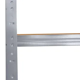 shelfplaza HOME 90x80x30 cm Schwerlastregal in verzinkt mit 3 Böden und 175 kg Traglast pro Boden