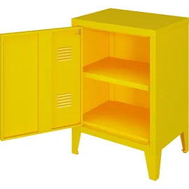 [en.casa] Nachtschrank Inari 57 x 40 x 30 cm Gelb