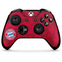 Skin kompatibel mit Microsoft Xbox One X Controller Folie Sticker FC Bayern München Camouflage FCB