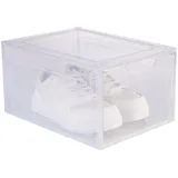 Carlo Milano Transparente Schuhbox, stapelbar, Schuhe bis Größe 47, Magnetklappe