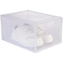 Carlo Milano Transparente Schuhbox, stapelbar, Schuhe bis Größe 47, Magnetklappe