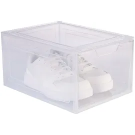 Carlo Milano Transparente Schuhbox, stapelbar, Schuhe bis Größe 47, Magnetklappe