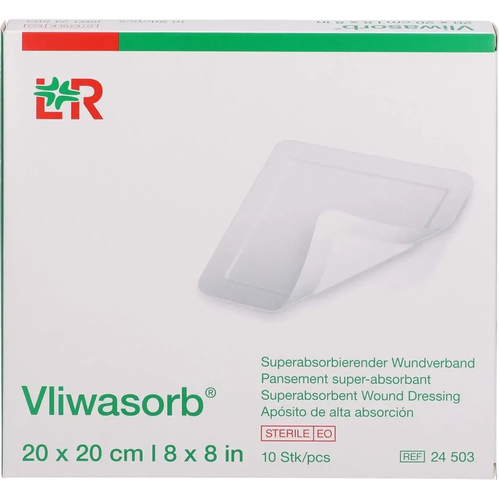 VLIWASORB superabsorb.Saugkomp.steril 20x20 cm 10 St