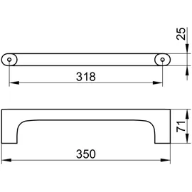 Keuco Edition 400 Haltegriff Schwarzchrom gebürstet 11507130000
