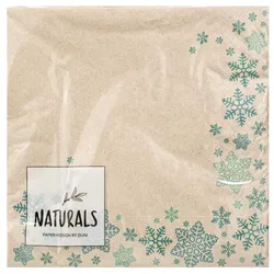 Naturals Servietten - Schneeflocken 33x33cm