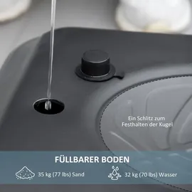 sportnow Basketballständer mit Rollen und bruchsicherem Rückwand, 182-213 cm Basketballkorb mit Ständer Höhenverstellbarer