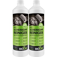BIOLAB Bio Scherkopfreiniger (2 x 1000 ml) Nachfüllflüssigkeit für Clean & Renew, passend für Braun Series, Philips Scherkopf Reinigungskartusche und Rasierer Reinigungsstation