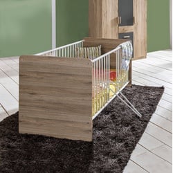 WIMEX Babybett Cariba 70 x 140 cm Holzoptik Braun Eiche