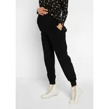 bonprix Umstandshose aus weichem Strickmaterial, mit elastischen Rippbündchen am Saum schwarz 40/42 (M)