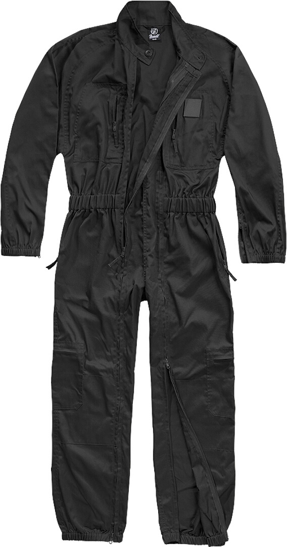 Brandit Flightsuit, zwart, 5XL Voorman