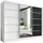 A&J MöbelLand Schiebetürenschrank AURELIA 1 200 x 215 x 59,5 cm Schwarz/Weiß