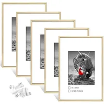 luxuskollektion Bilderrahmen Eiche 29,7x42 cm 5er Set