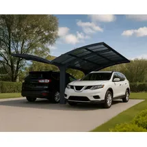 CANOPIA Doppelcarport Arizona Wave 5,80 x 5,00 m anthrazit inkl. UV-Schutz und witterungsbeständig