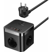 Baseus PowerCombo Cube (30 W), USB Ladegerät, Schwarz