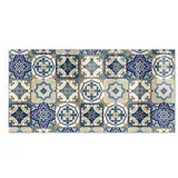 Tulup Kamin Glasplatte 140 x 70 x 0,4 cm Funkenschutzplatte Blau