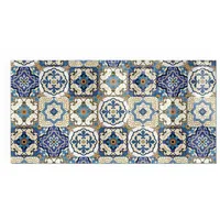 Tulup Kamin Glasplatte 140 x 70 x 0,4 cm Funkenschutzplatte Blau