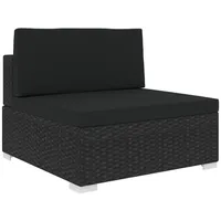 VidaXL Modular-Sofa-Mittelteil schwarz