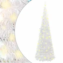 vidaXL Pop-Up-Weihnachtsbaum Künstlich 200 LEDs Weiß 210 cm