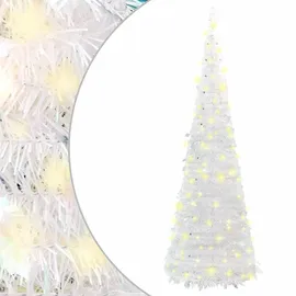 vidaXL Pop-Up-Weihnachtsbaum Künstlich 200 LEDs Weiß 210 cm