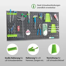 Trutzholm Wandregal Stapelboxen Werkzeughalter Hakenset 52 tlg