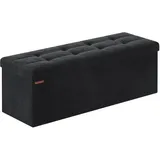 Songmics Sitzbank tintenschwarz 38 x 110 x 38 cm