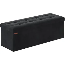 Songmics Sitzbank tintenschwarz 38 x 110 x 38 cm