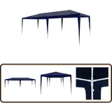 Partyzelt 3x6 m pe Blau - Pavillon - Gartenpavillon - Partyzelt - Sonnensegel - Außengarten