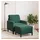 vidaXL Sessel mit Hocker Samt 77 x 80 x 60 cm Dunkelgrün