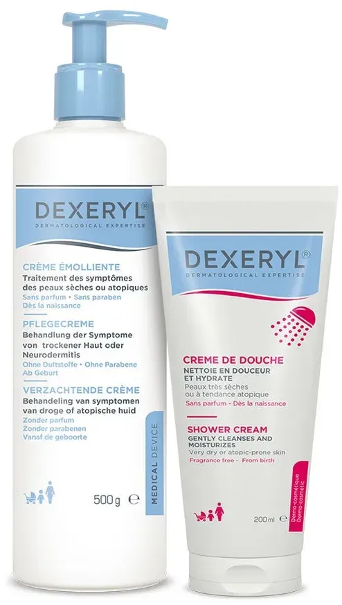 DEXERYL Pflegecreme + Shower Duschcrem 500 g