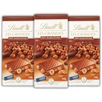 Lindt Les Grandes 34% Haselnüsse Vollmilch Tafel 3x 150g