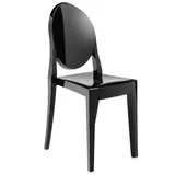 Kartell Victoria Ghost Stuhl schwarz glänzend