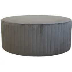 Chic Antique Puff Marat Velours, H35/D85 cm kohle