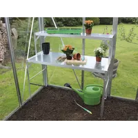 Vitavia Alu-Tischaufsatz mit HKP-Ablagefläche 121 cm x 39 cm Alu Blank