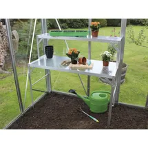 Vitavia Alu-Tischaufsatz mit HKP-Ablagefläche 121 cm x 39 cm Alu Blank