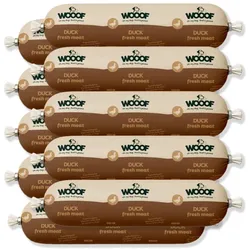 WOOOF Entenwurst frisch | 8 kg Hundewurst | natürlich, ohne Aromen, Duft- und Farbstoffe